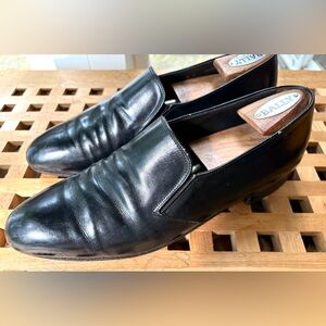 Bally leather loafers with wood inserts
